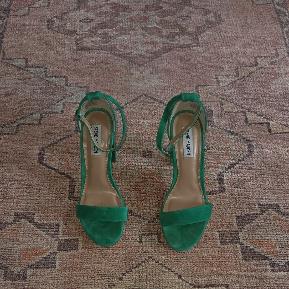 Steve Madden Emerald Green Heeled Sandals